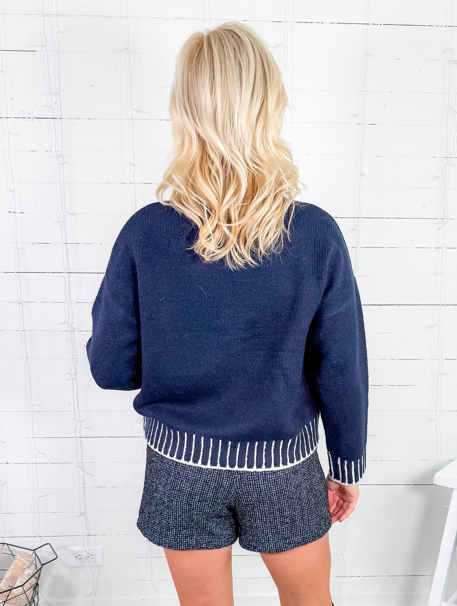 Ink Whipstitch Sweater Elan