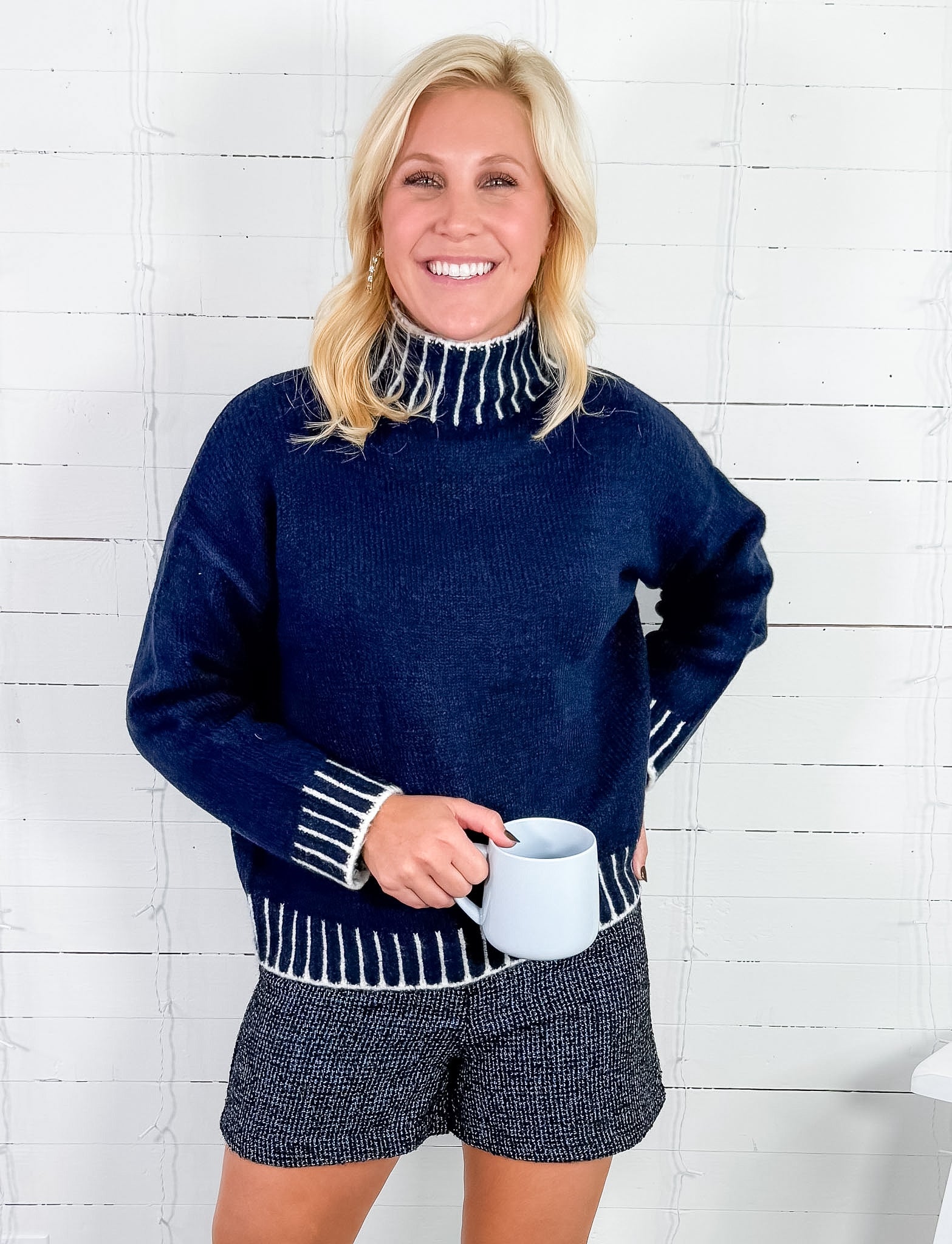 Ink Whipstitch Sweater Elan