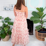 Irina Ruffle Pink Floral Dress