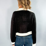 Iris Funnel Neck Contrast Sweater