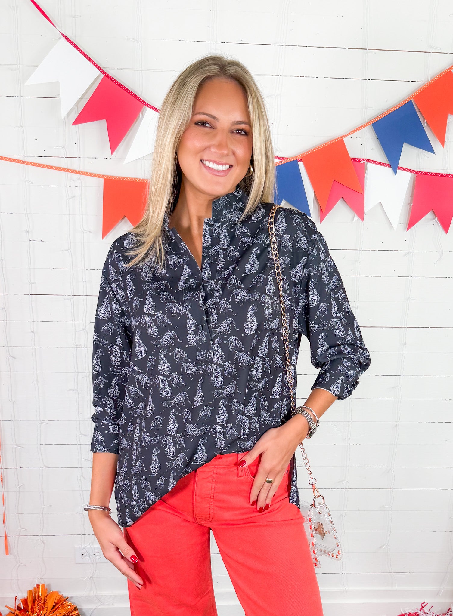 Iris Watercolor Tiger Top Sincerely Ours