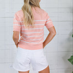 Irma Melon Stripe Sweater Allie Rose
