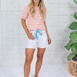 Irma Melon Stripe Sweater Allie Rose