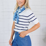 Irma Off White + Nave Stripe Sweater Allie Rose