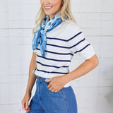 Irma Off White + Nave Stripe Sweater Allie Rose