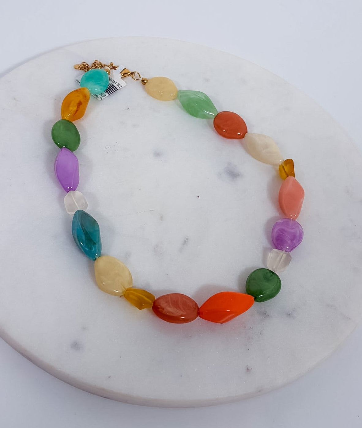 Irregular Chunky Resin Beads Necklace