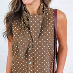 Isla Chocolate Dotty Mini Dress Entro