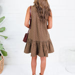 Isla Chocolate Dotty Mini Dress Entro