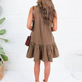 Isla Chocolate Dotty Mini Dress Entro
