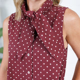 Isla Merlot Dotty Mini Dress Entro