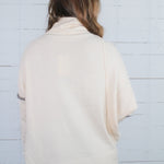 Ivory Asymmetric Turtleneck Sweater ELAN
