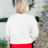 Ivory Squiggle Christmas Tree Sweater