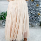 Ivy Shell Blush Tulle Midi Skirt Blu Ivy