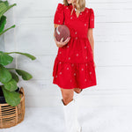 Ivy Crimson A Logo Mini Dress Mary Square