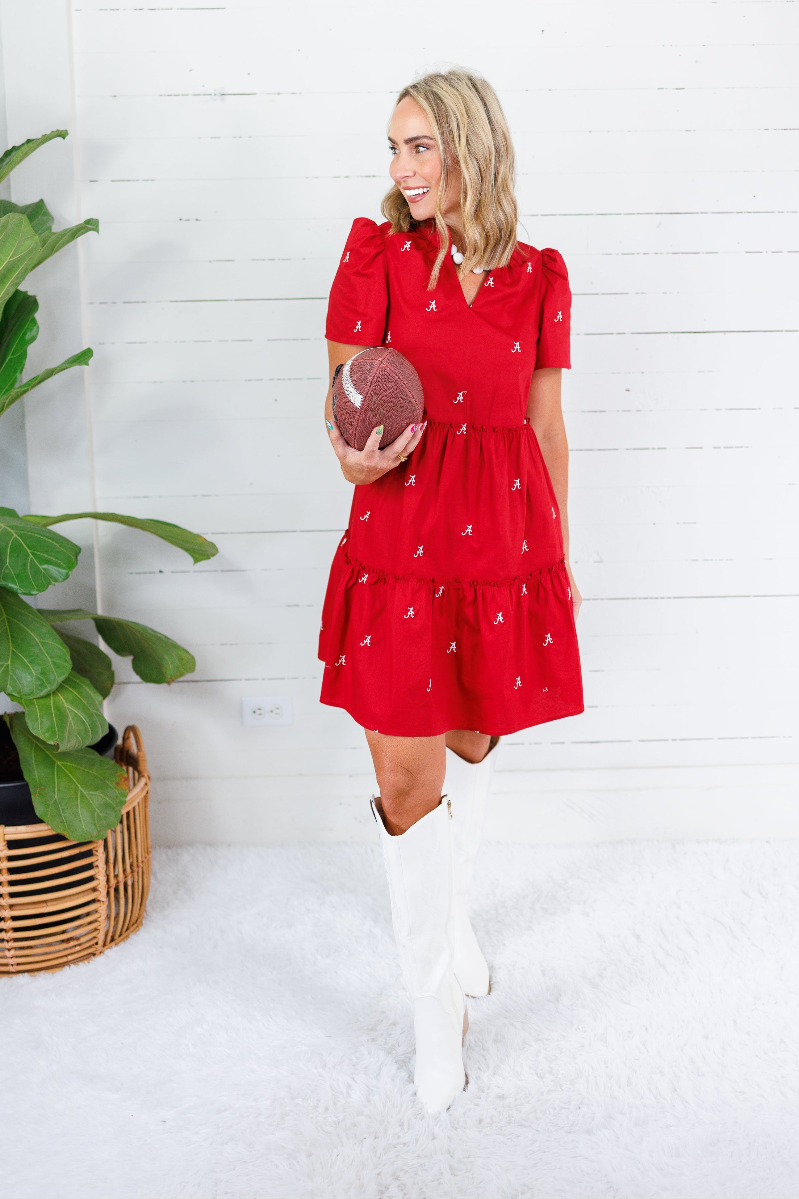 Ivy Crimson A Logo Mini Dress Mary Square