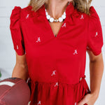 Ivy Crimson A Logo Mini Dress Mary Square