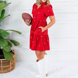 Ivy Crimson A Logo Mini Dress Mary Square