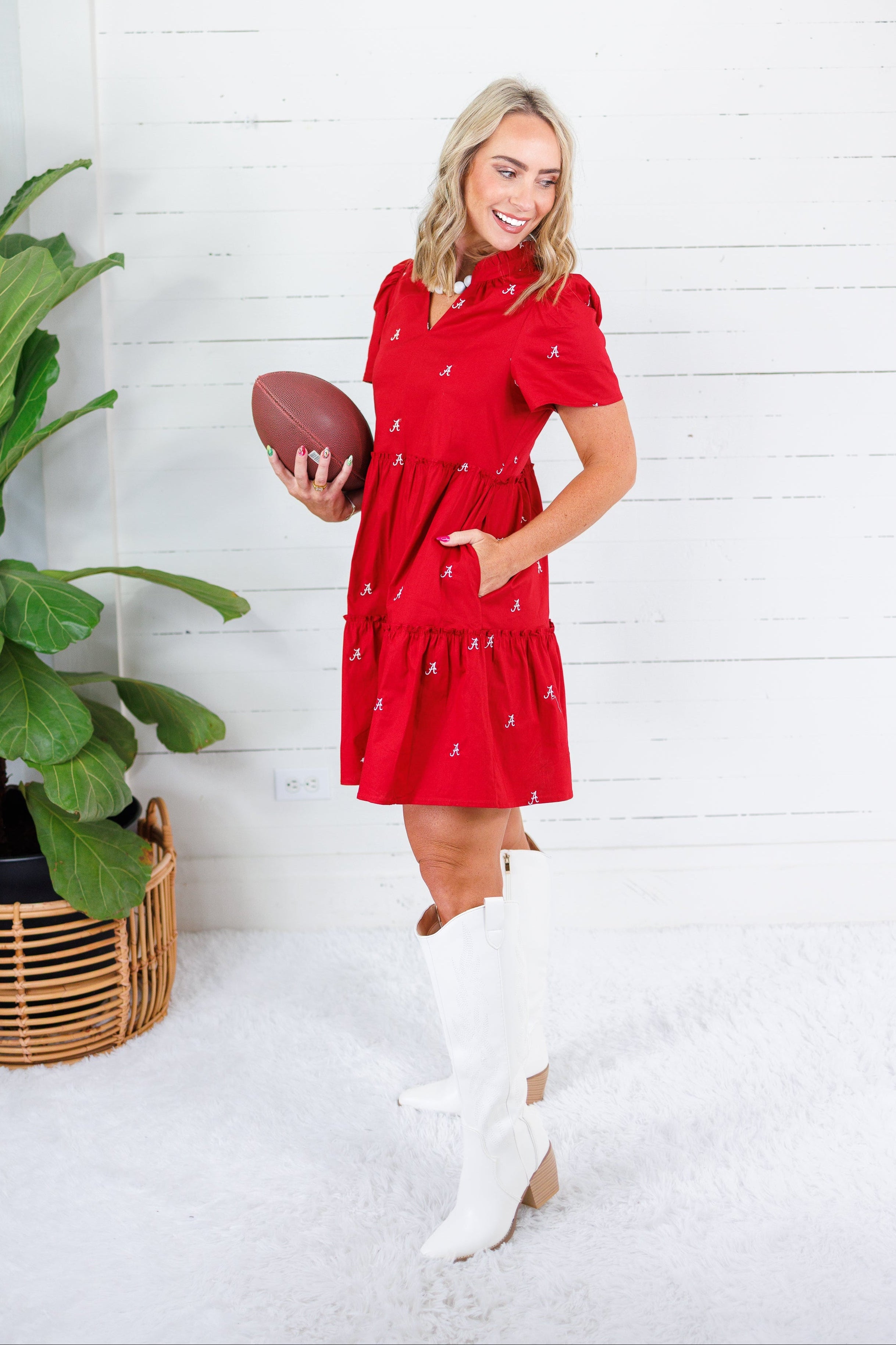 Ivy Crimson A Logo Mini Dress Mary Square
