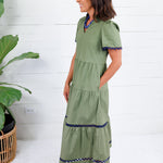 Ivy Olive + Navy Ric Rac Maxi Dress Mary Square