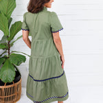 Ivy Olive + Navy Ric Rac Maxi Dress Mary Square