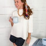 Jacquelyn Cream Mock Neck Sweater Fate