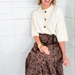 James Cream Half Sleeve Cardigan