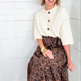 James Cream Half Sleeve Cardigan