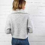 James Light Ash Grey Collar Sweater Molly Bracken