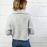 James Light Ash Grey Collar Sweater Molly Bracken