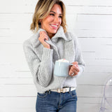 James Light Ash Grey Collar Sweater Molly Bracken