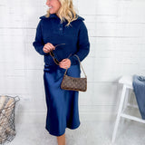 James Midnight Blue Collar Sweater Molly Bracken