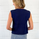 Jane Marine Blue Sweater Vest Be Cool 