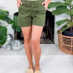 Jane Olive High Rise Shorts KUT
