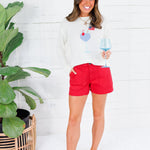 Jane Tomato Pork Chop Pocket Shorts KUT 