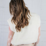 Jasmin Creme Boucle Sweater Vest FRNCH