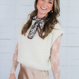 Jasmin Creme Boucle Sweater Vest FRNCH