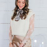 Jasmin Creme Boucle Sweater Vest FRNCH