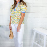 Jasmine Yellow + Blue Top