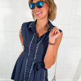 Jeffries Navy Mini Dress Entro 