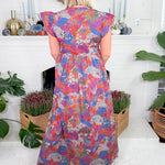 Jenny Burgundy Rose Maxi Dress Briton Court 