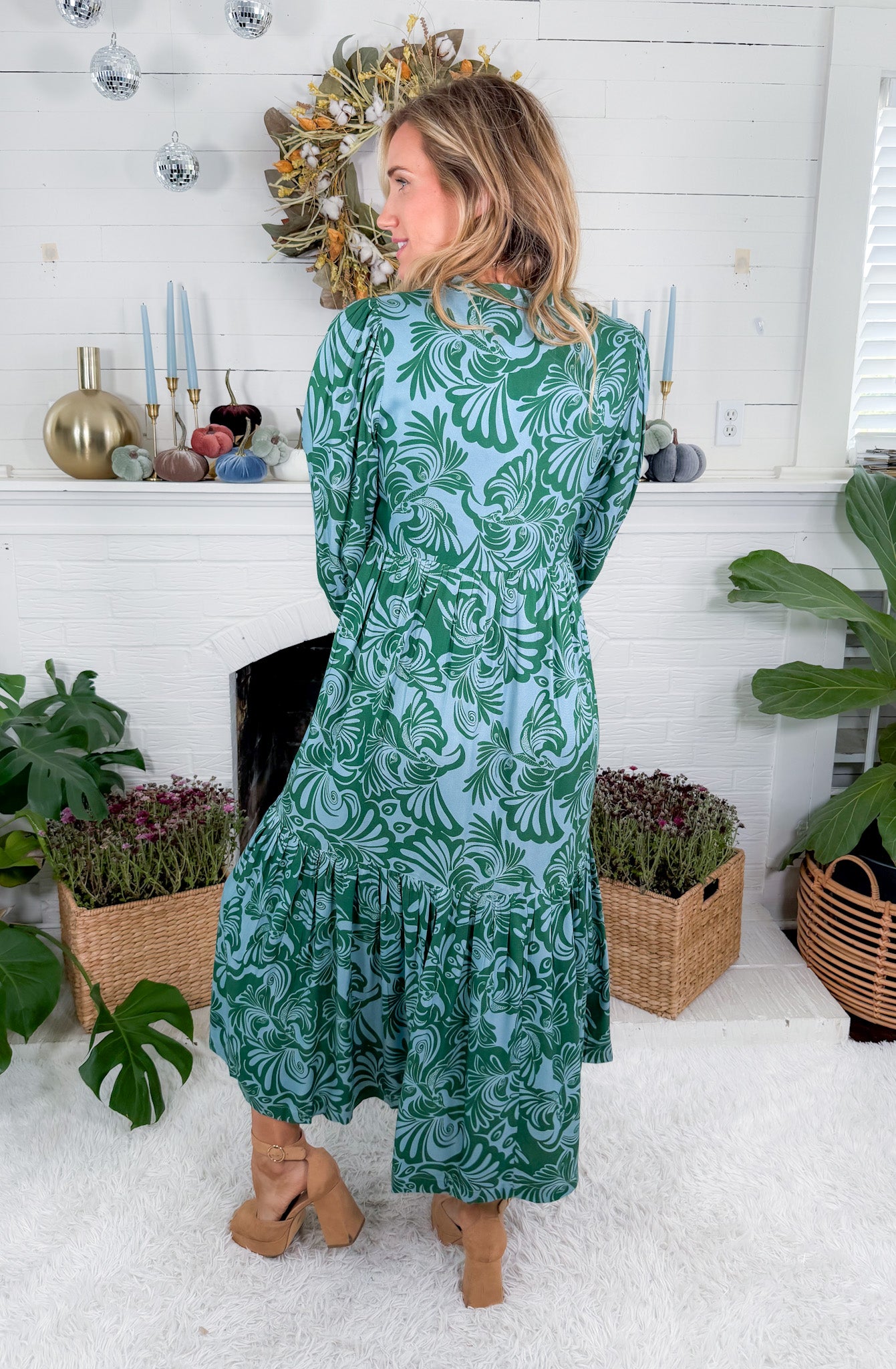 Jenny Kelly Green + Aqua Maxi Dress Briton Court