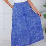 Jergen Cerulean Blue Button Front Skirt 