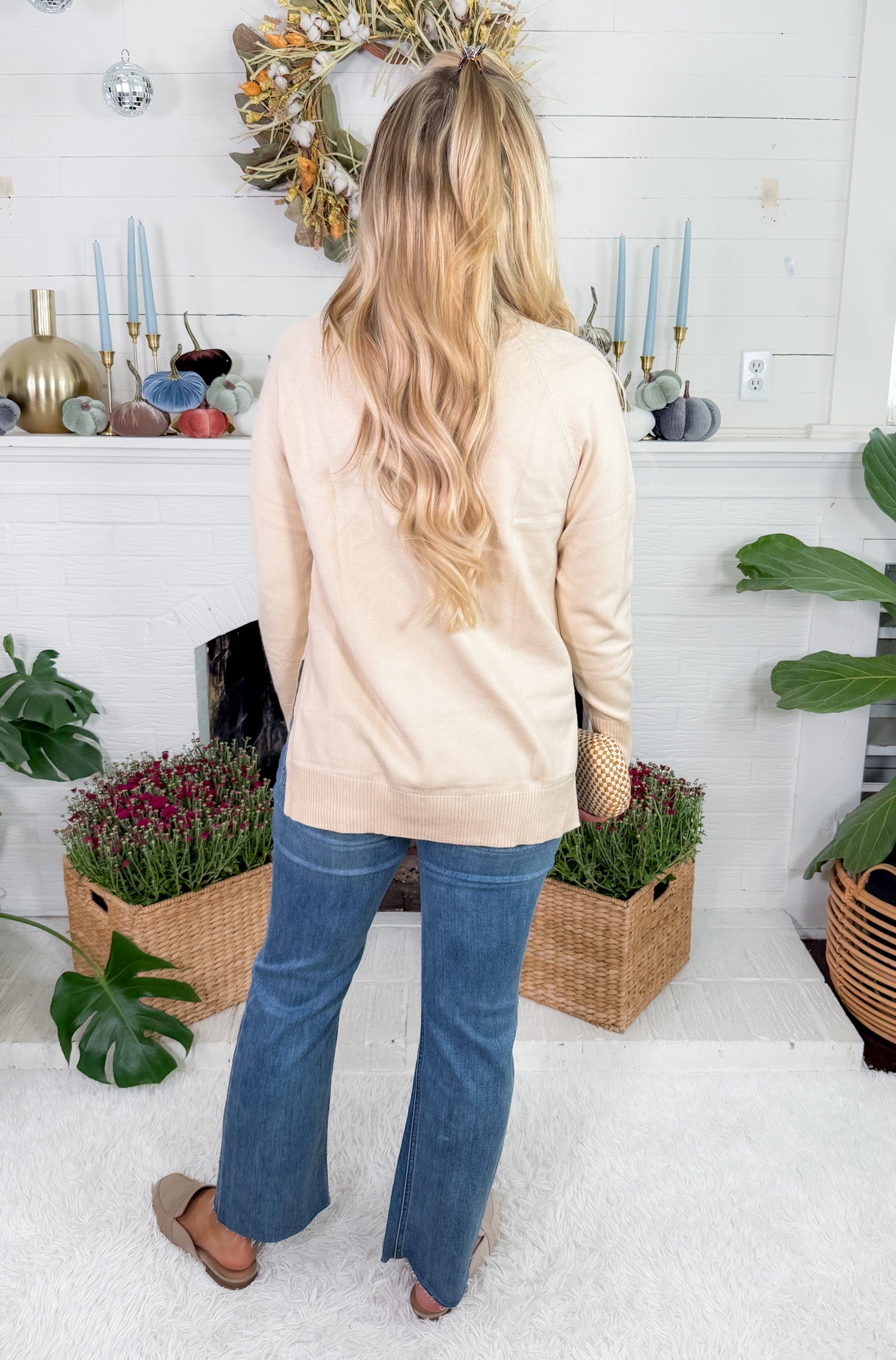 Jessica Apricot Turtleneck Sweater