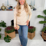 Jessica Apricot Turtleneck Sweater