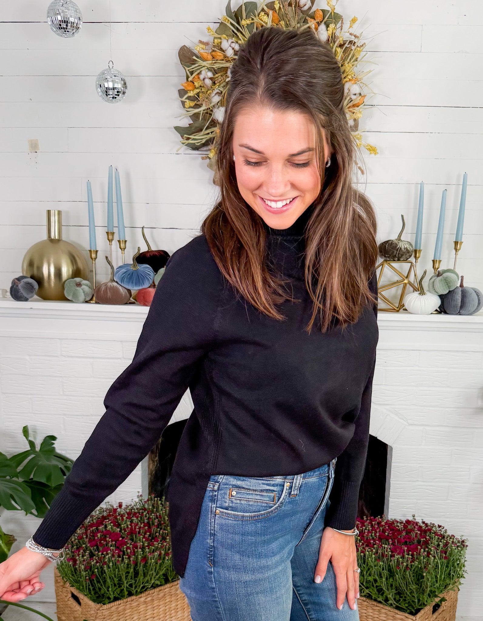 Jessica Black Turtleneck Sweater