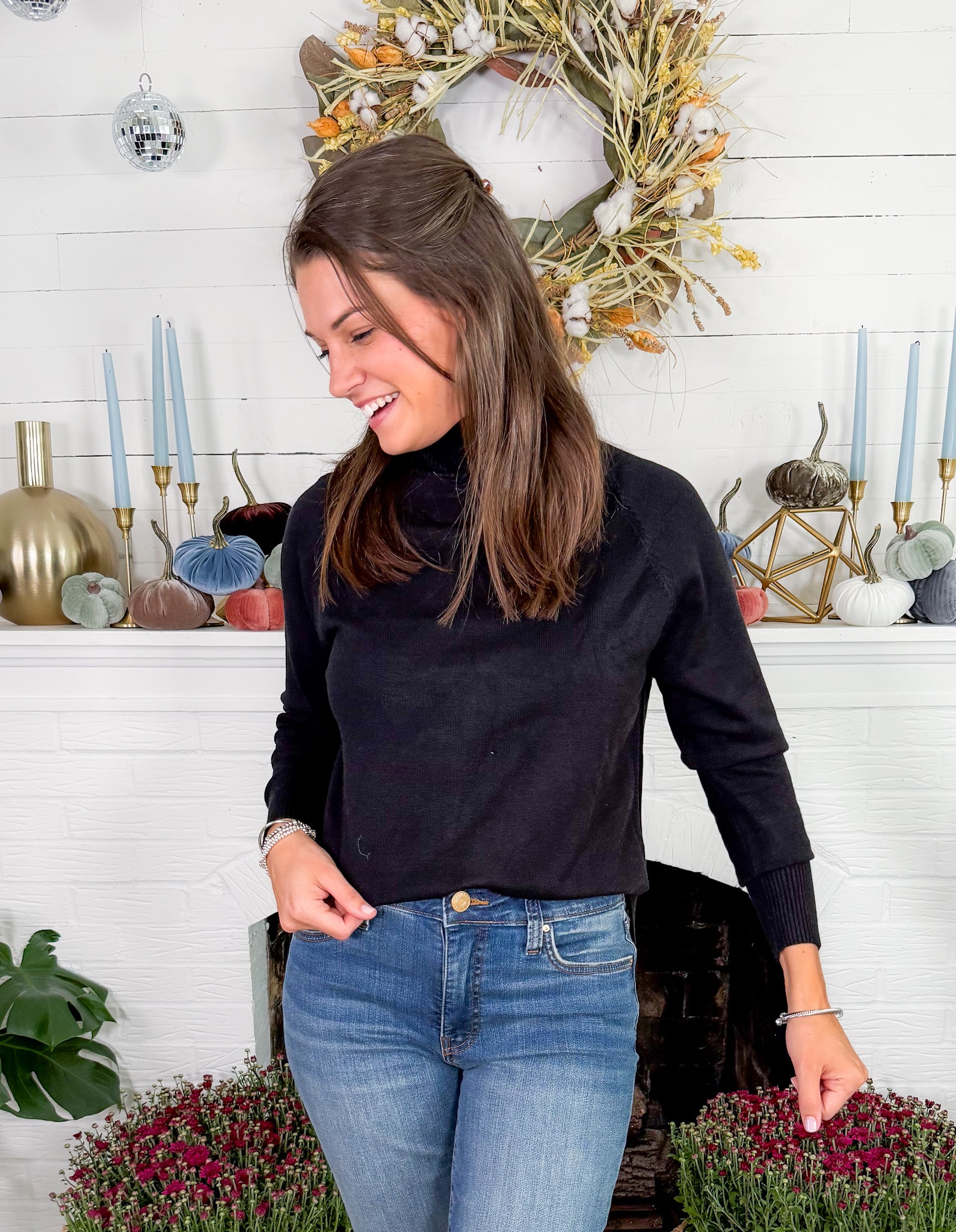 Jessica Black Turtleneck Sweater