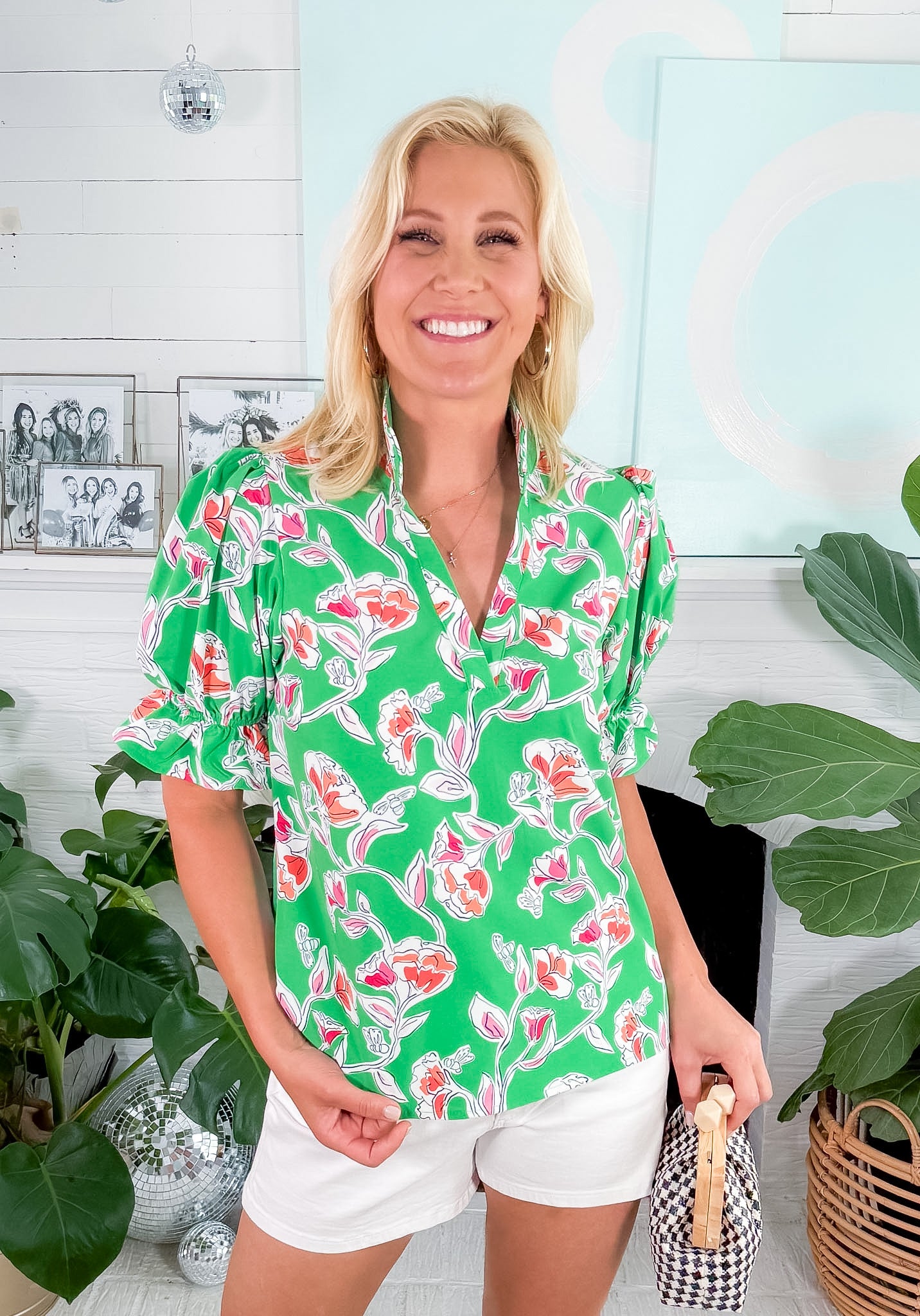 Jessica Green Pretty Petals Top Mary Square