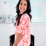 Jessica Sail Away Coral Top Mary Square