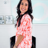 Jessica Sail Away Coral Top Mary Square
