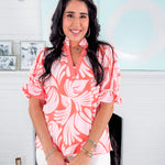 Jessica Sail Away Coral Top Mary Square